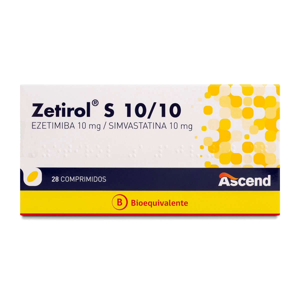 Zetirol ezetimiba 10 mg simvastatina 10 mg 28 comprimidos
