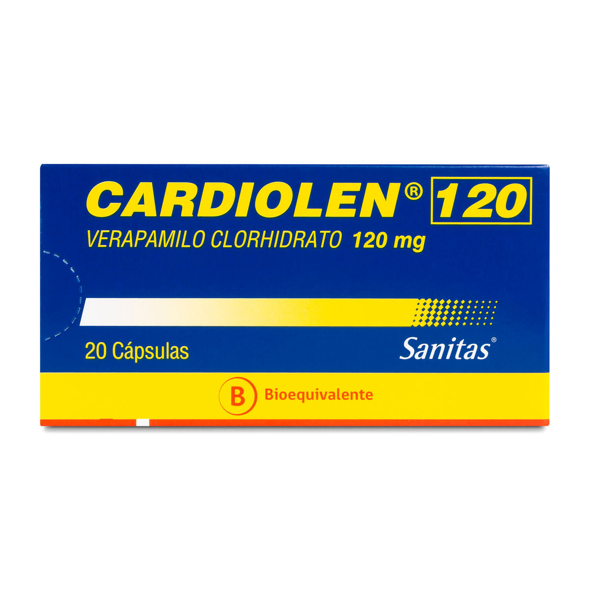 Cardiolen 120 verapamilo 120 mg 20 cápsulas