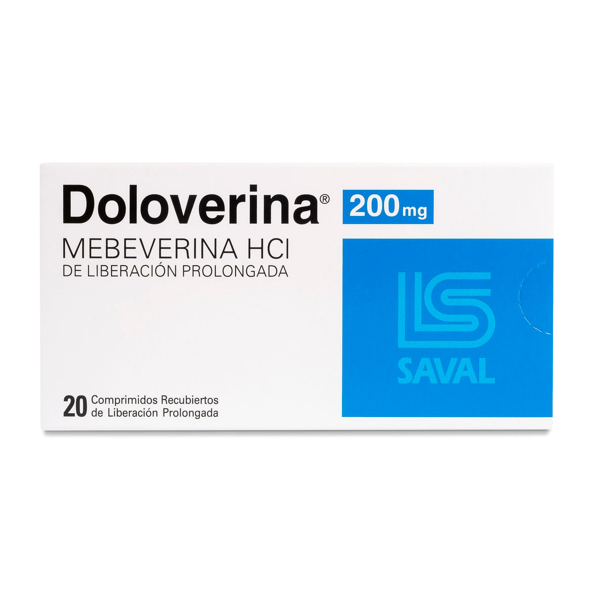 Doloverina mebeverina 200 mg 20 comprimidos recubiertos de liberación prolongada