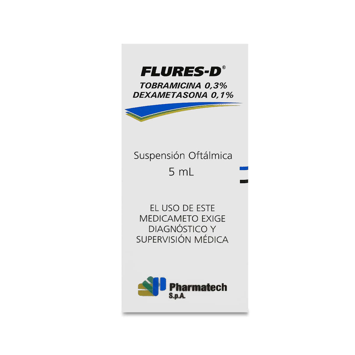 Flures-D tobramicina 0,3 % dexametasona 0,1 % suspensión oftálmica 5 mL
