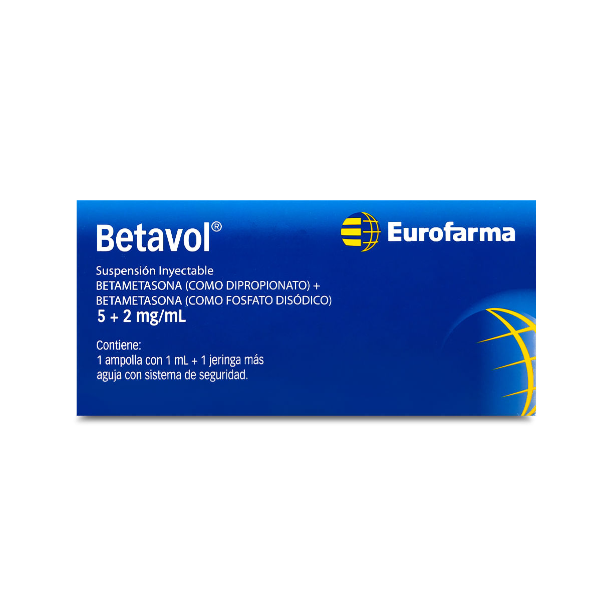 Betavol suspensión inyectable betametasona dipropionato 5 mg/mL betametasona fosfato disodico 2 mg/mL ampolla 1 mL