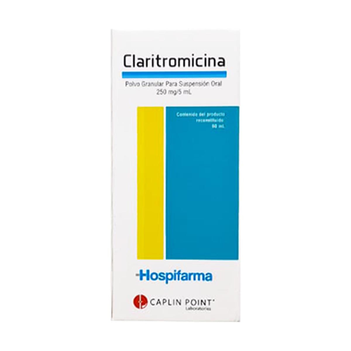 CLARITROMICINA POLVO GRANULAR PARA SUSPENSIÓN ORAL 250 mg/5 mL