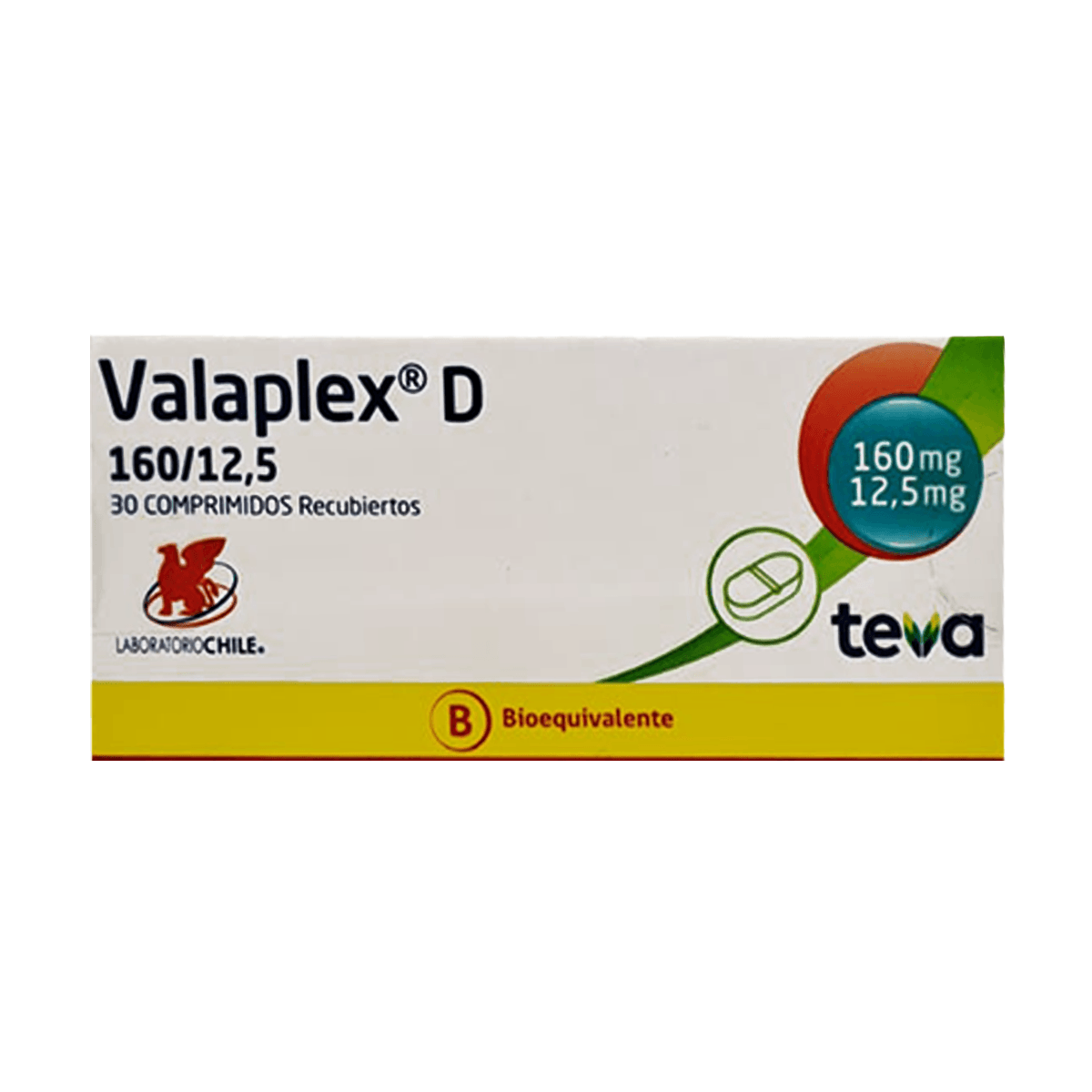 VALAPLEX-D COMPRIMIDOS RECUBIERTOS 160/12,5 mg