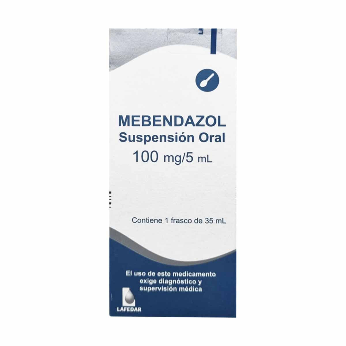 Mebendazol 100 mg/5 mL suspensión oral 35 mL