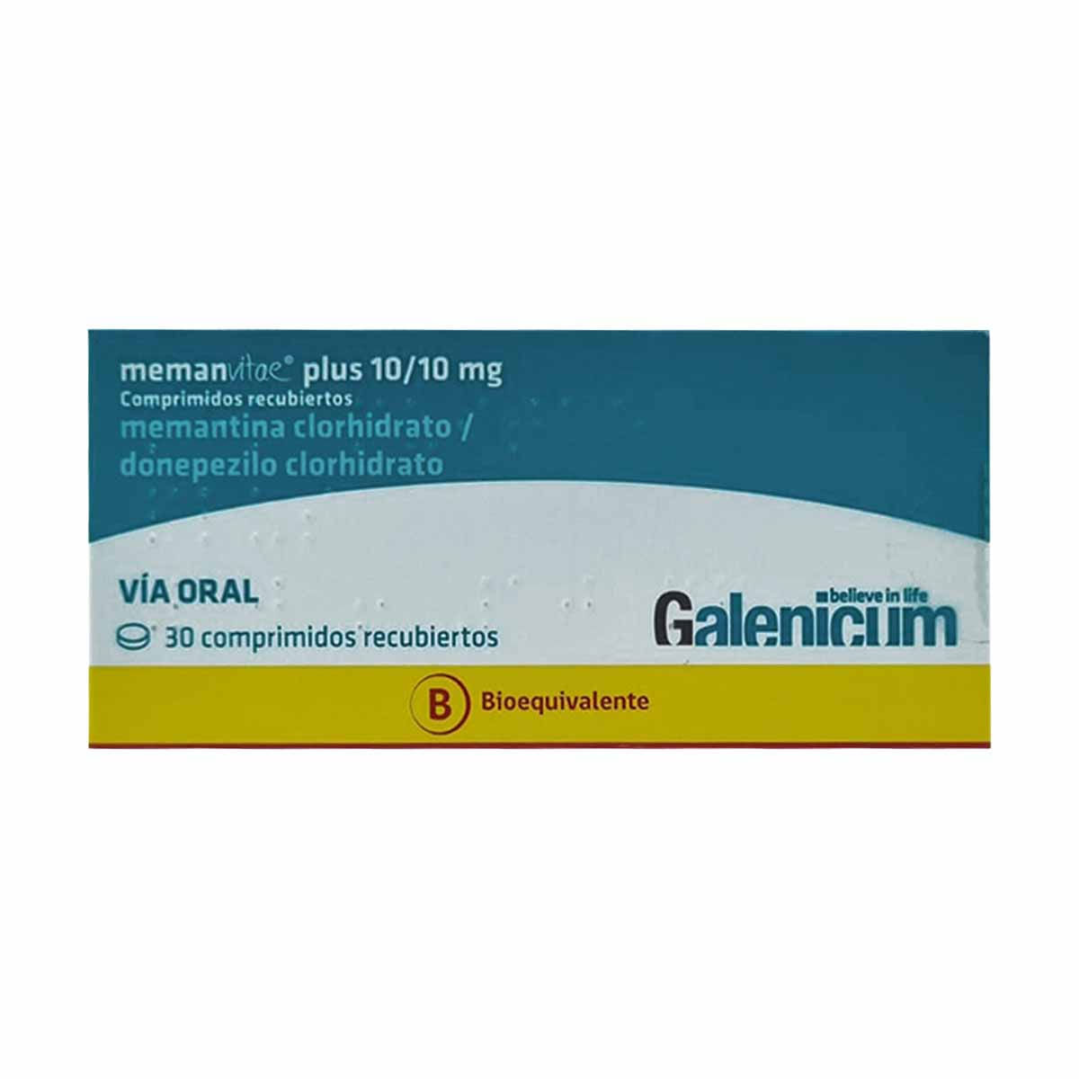 Memanvitae Plus donepezilo 10 mg memantina 10 mg 30 comprimidos recubiertos