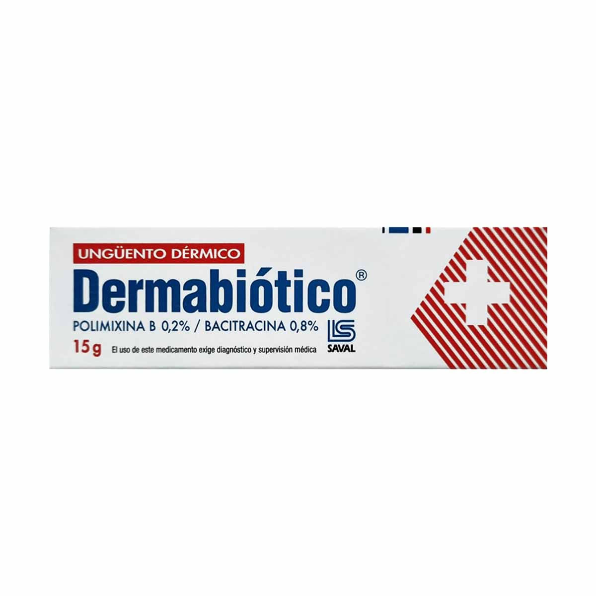Dermabiótico polimixina B 0,2 % bacitracina 0,8 % ungüento dérmico 15 g