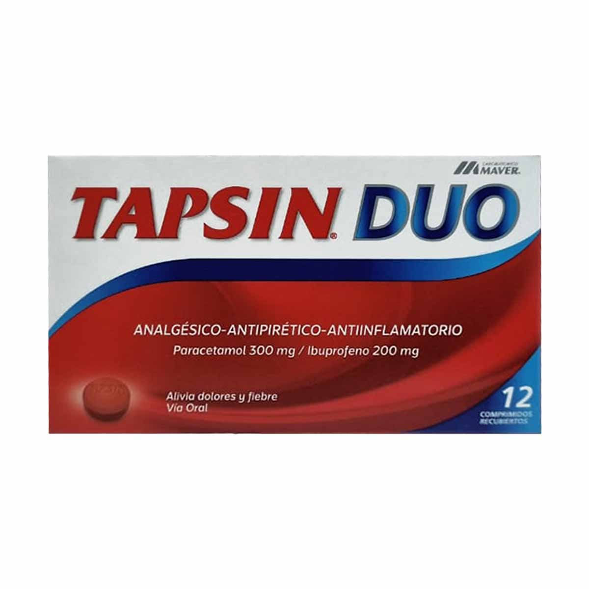 Tapsin Duo paracetamol 300 mg ibuprofeno 200 mg 12 comprimidos recubiertos