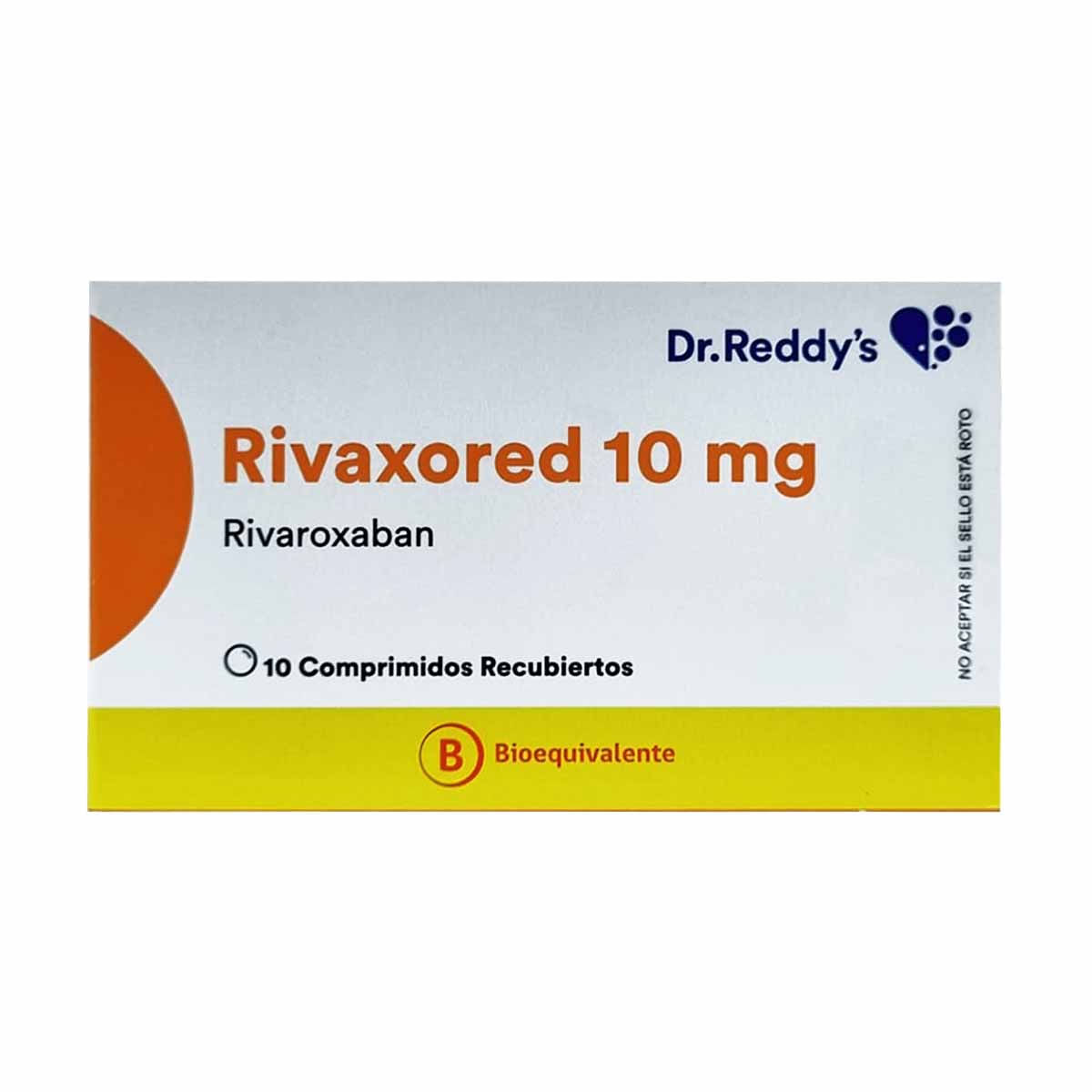 Rivaxored rivaroxabán 10 mg 10 comprimidos recubiertos
