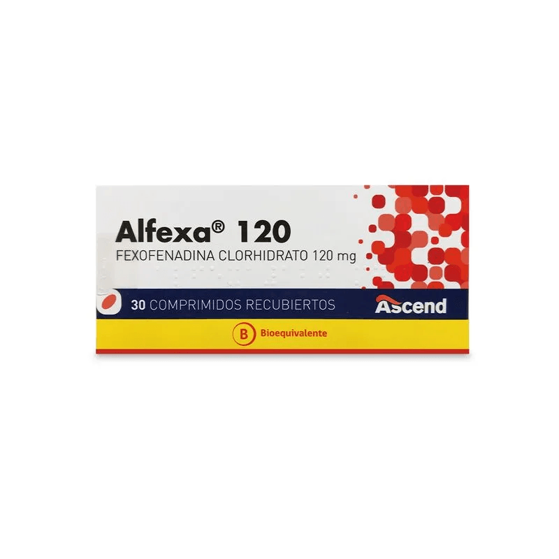 ALFEXA COMPRIMIDOS RECUBIERTOS 120 mg (FEXOFENADINA CLORHIDRATO)