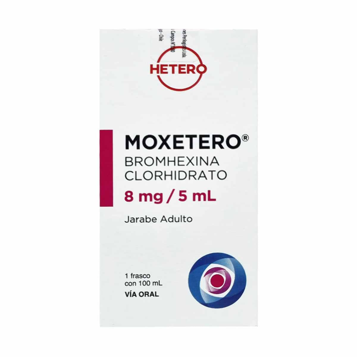 MOXETERO JARABE ADULTO 8 mg/5 mL (BROMHEXINA CLORHIDRATO)