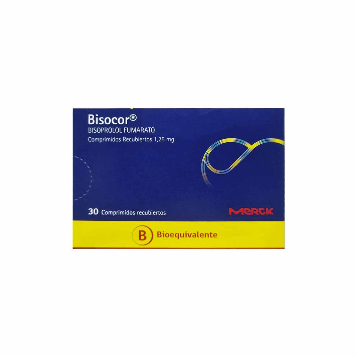Bisocor bisoprolol 1,25 mg 30 comprimidos recubiertos