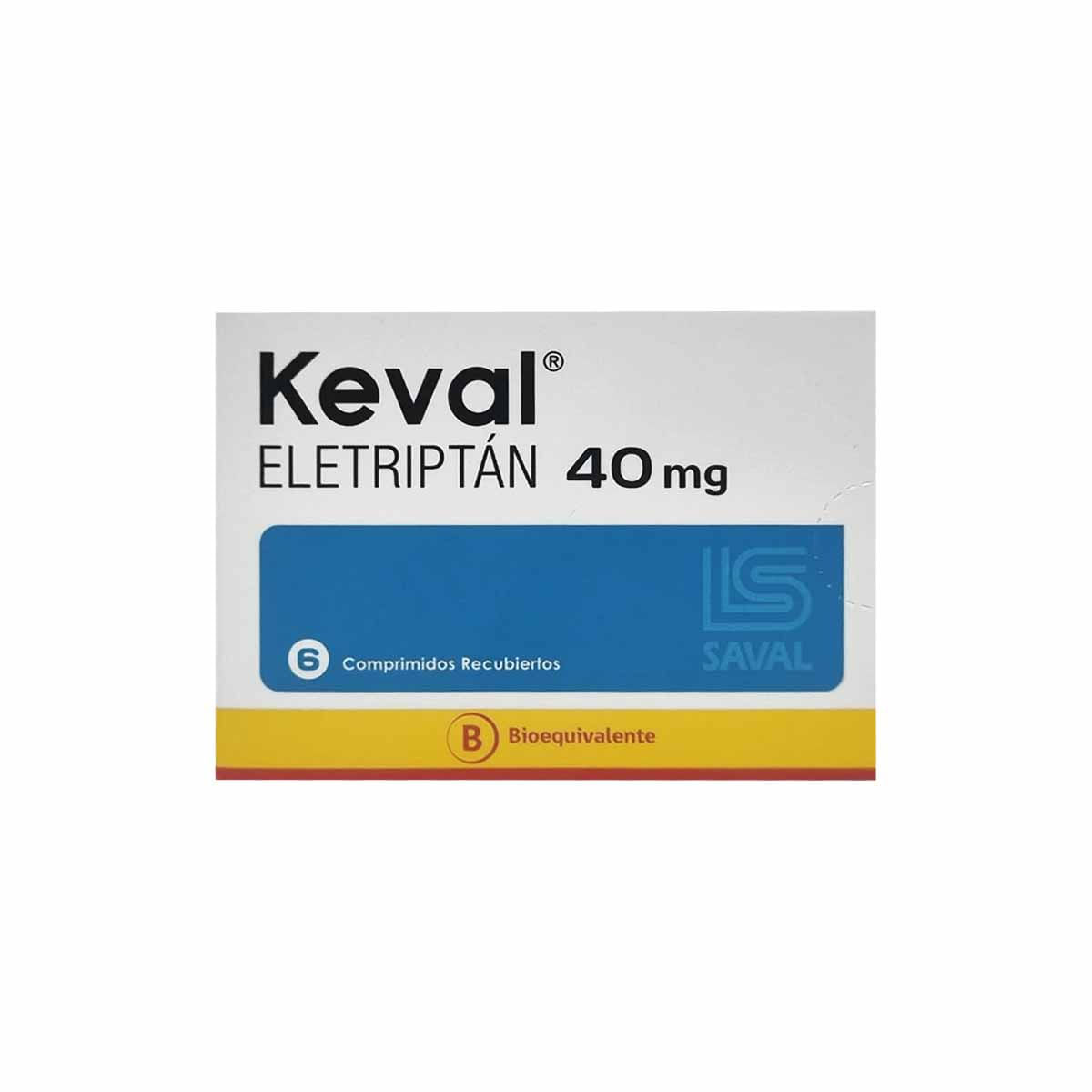 Keval eletriptán 40 mg 6 comprimidos recubiertos
