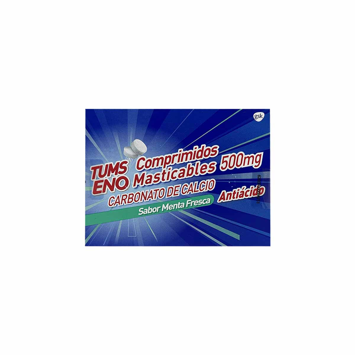 Tums Eno carbonato de calcio 500 mg 4 comprimidos masticables