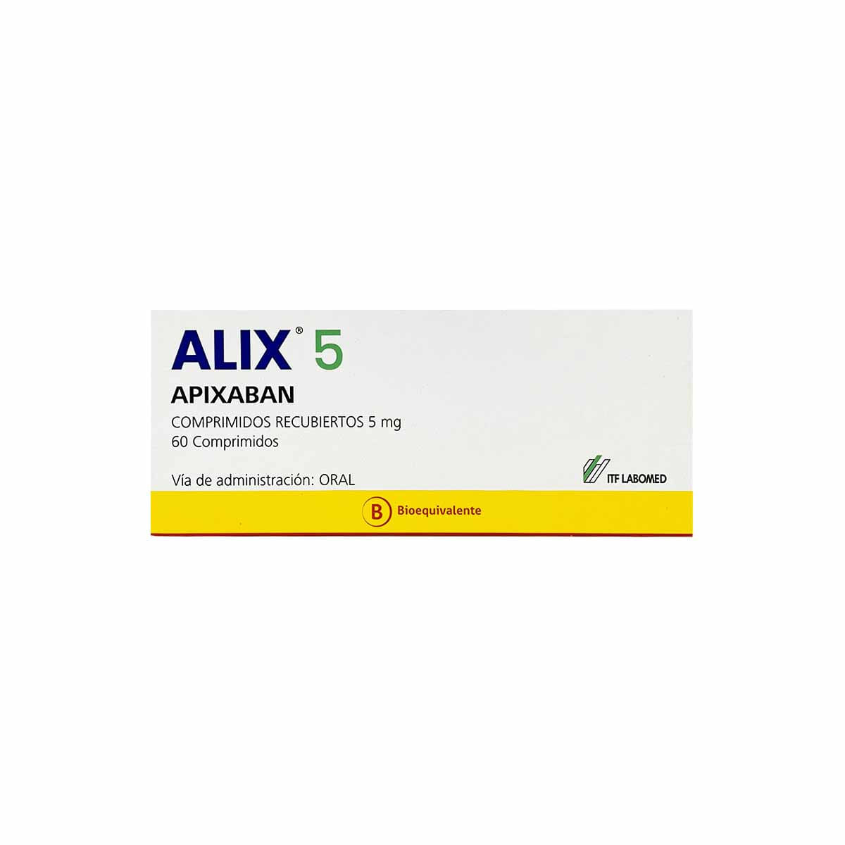 Alix 5 apixaban 5 mg 60 comprimidos recubiertos