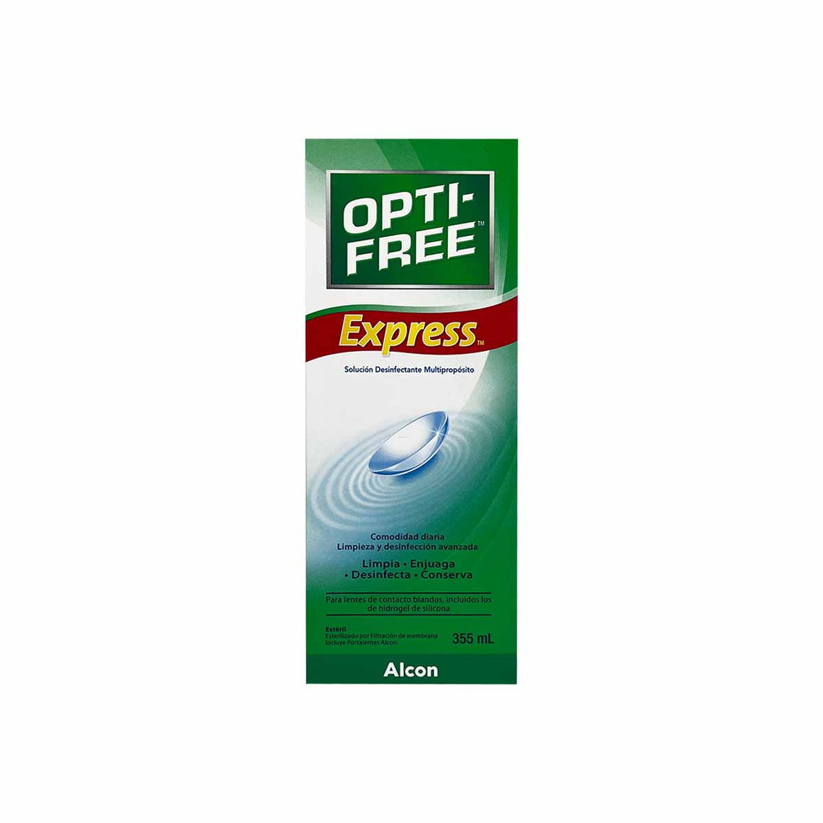 Opti-free express solución desinfectante multipropósito 355 mL