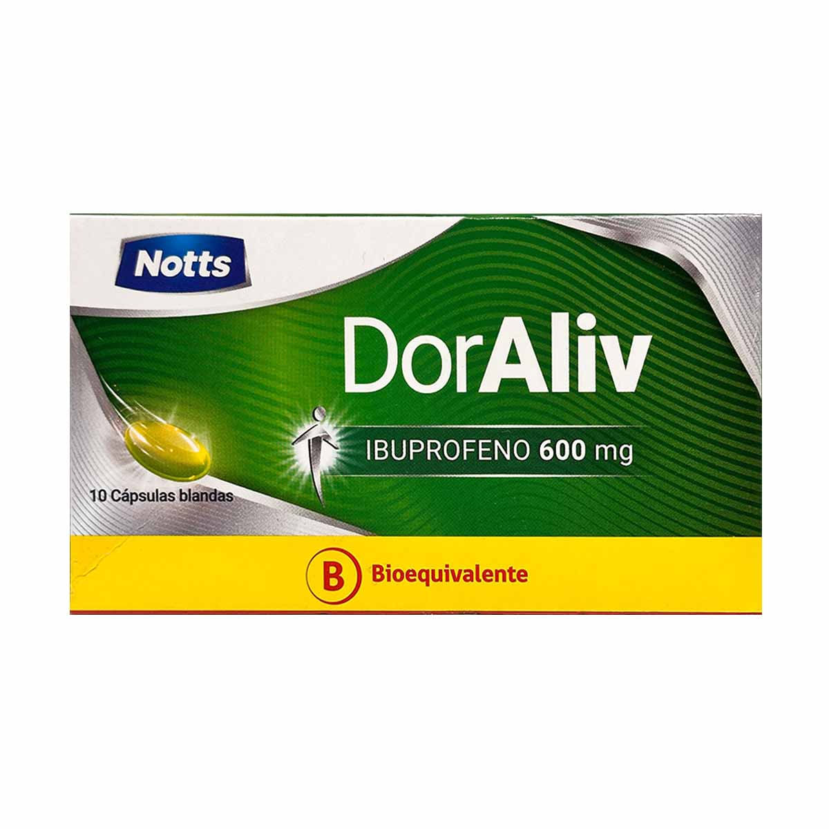 DorAliv ibuprofeno 600 mg 10 cápsulas blandas
