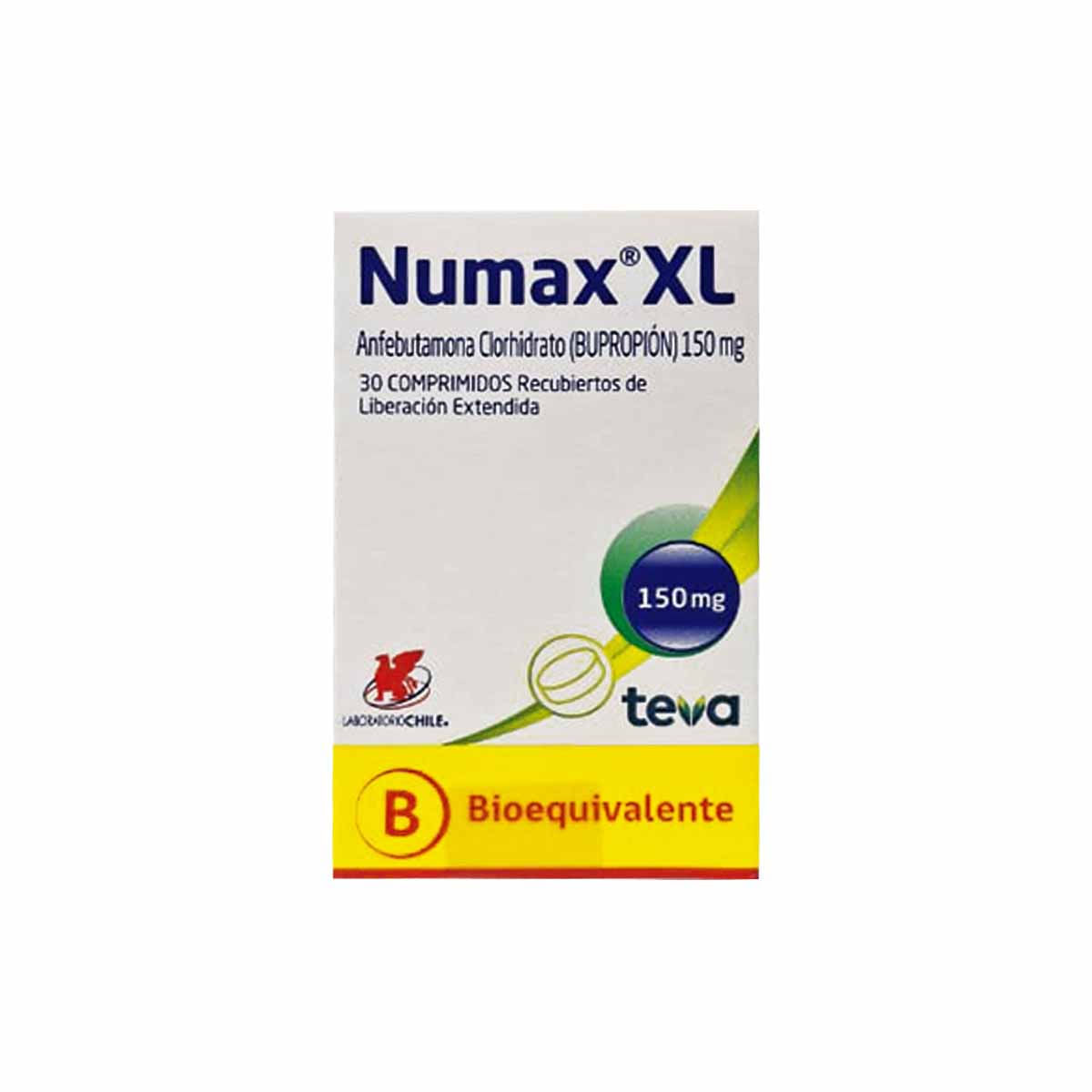 NUMAX XL COMPRIMIDOS RECUBIERTOS DE LIBERACIÓN EXTENDIDA 150 mg (ANFEBUTAMONA CLORHIDRATO)