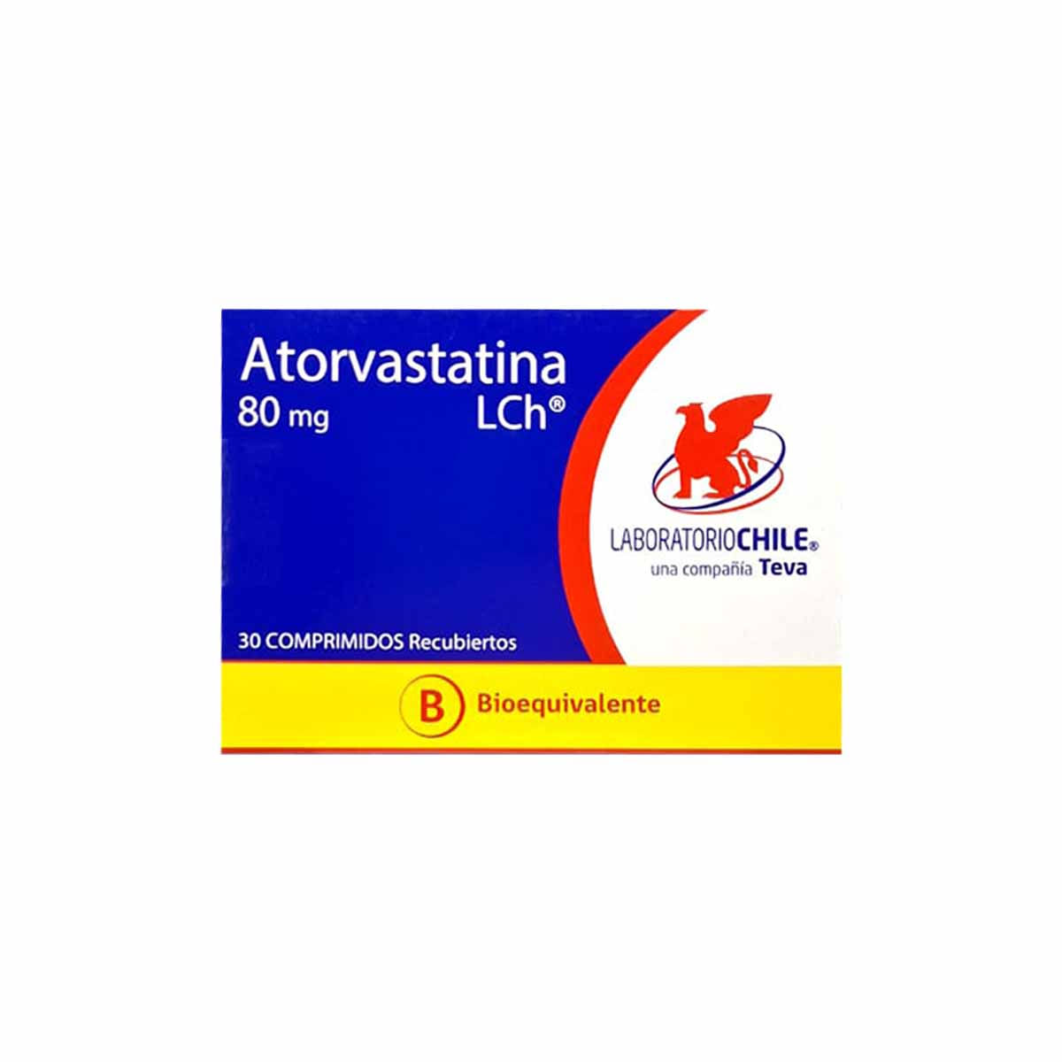 ATORVASTATINA COMPRIMIDOS RECUBIERTOS 80 mg