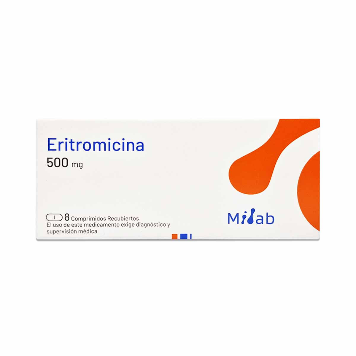 Eritromicina 500 mg 8 comprimidos recubiertos
