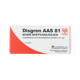 Disgren AAS 81mg 30 Comprimidos Recubiertos