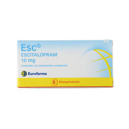 ESC COMPRIMIDOS RECUBIERTOS 10 mg (ESCITALOPRAM OXALATO)