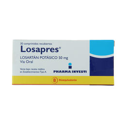 LOSAPRES COMPRIMIDOS RECUBIERTOS 50 mg (LOSARTAN)