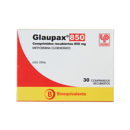 Glaupax (B) Metformina 850mg 30 Comprimidos Recubiertos