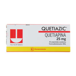 QUETIAZIC COMPRIMIDOS RECUBIERTOS 25 mg (QUETIAPINA FUMARATO)