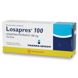 LOSAPRES 100 COMPRIMIDOS RECUBIERTOS 100 mg (LOSARTÁN POTÁSICO)