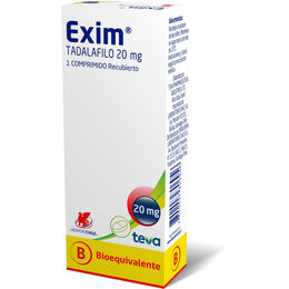 EXIM COMPRIMIDOS RECUBIERTOS 20 mg (TADALAFILO)