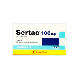 Sertac (B) Sertralina 100mg 30 Comprimidos Recubiertos