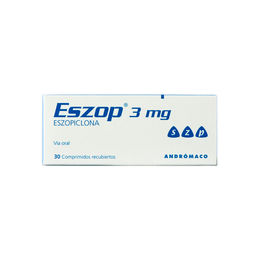 Eszop 3mg Eszopiclona 30 Comprimidos Recubiertos