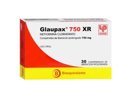 Glaupax XR Metformina 750mg 30 Comprimidos