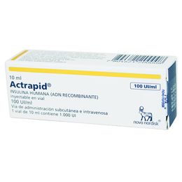 ACTRAPID SOLUCIÓN INYECTABLE 100 UI/mL