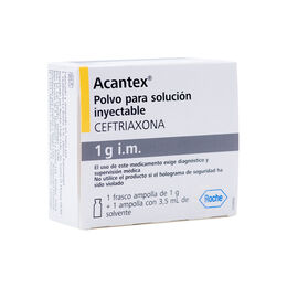 ACANTEX POLVO PARA SOLUCIÓN INYECTABLE I.M. 1 g CON SOLVENTE
