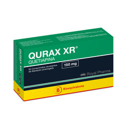 QURAX XR COMPRIMIDOS RECUBIERTOS DE LIBERACION PROLONGADA 150 mg (QUETIAPINA)