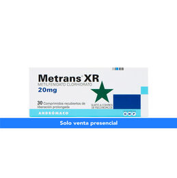 METRANS XR COMPRIMIDOS RECUBIERTOS DE LIBERACIÓN PROLONGADA 20 mg