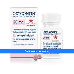 OXYCONTIN COMPRIMIDOS RECUBIERTOS DE LIBERACIÓN PROLONGADA 20 mg