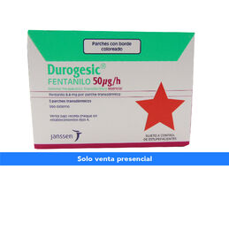 DUROGESIC SISTEMA TERAPÉUTICO TRANSDÉRMICO MATRICIAL 50 mcg/hora (FENTANILO)