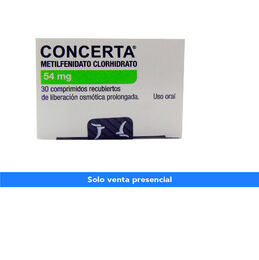 CONCERTA COMPRIMIDOS RECUBIERTOS DE LIBERACIÓN OSMÓTICA PROLONGADA 54 mg (METILFENIDATO)