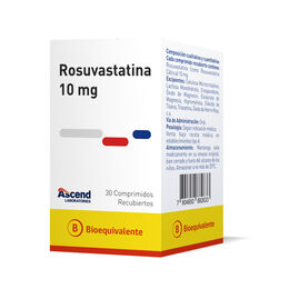 ROSUVASTATINA COMPRIMIDOS RECUBIERTOS 10 mg