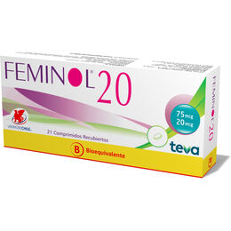 FEMINOL 20  COMPRIMIDOS RECUBIERTOS