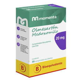 OLMESARTÁN MEDOXOMILO COMPRIMIDOS RECUBIERTOS 20 mg
