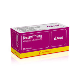 Benzamil (B) Betahistina 16mg 30 Comprimidos
