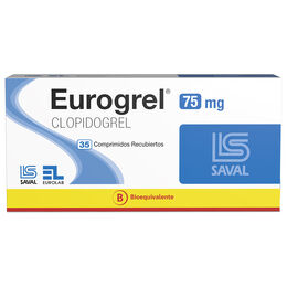 EUROGREL COMPRIMIDOS RECUBIERTOS 75 mg (CLOPIDOGREL)