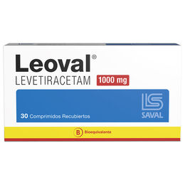 LEOVAL COMPRIMIDOS RECUBIERTOS 1000 mg (LEVETIRACETAM)