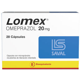 LOMEX CÁPSULAS CON MICROGRÁNULOS RECUBIERTOS DE LIBERACIÓN RETARDADA 20 mg (OMEPRAZOL)