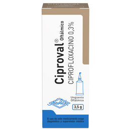 Ciproval Ciprofloxacino 0.3% Ungüento Oftálmico 3.5g