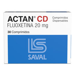 Actan-CD Fluoxetina 20mg 30 Comprimidos Dispersables