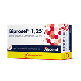 BIPROSEL COMPRIMIDOS RECUBIERTOS 1,25 mg (BISOPROLOL FUMARATO)